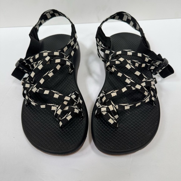 CHACO ZX/2 Classic Womens Black and White Nylon Sandal J107214 size 8 eur 39 - Picture 3 of 14
